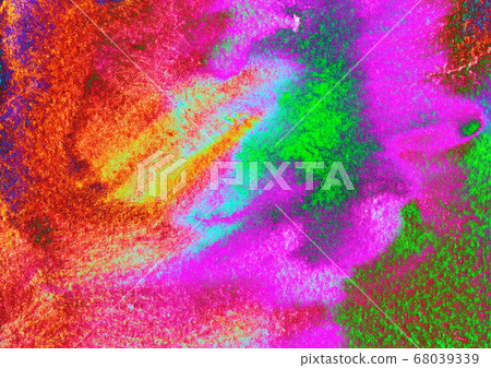 Red violet green blue fluorescent on textured paper background.  68039339