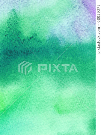 Blue and green watercolors on textured paper background. Grunge pattern. .Raster illustration colorful paint brush with space for text, for media advertising website fashion concept design, banner 68039375