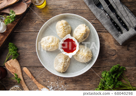 Traditional Central Asian dumplings manty Traditional Central Asian dumplings manty 68040298