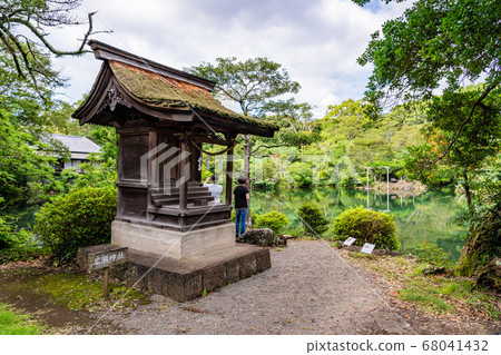 (Shizuoka Prefecture) Mishima City Rakujuen, Obama Pond of Mansui 68041432