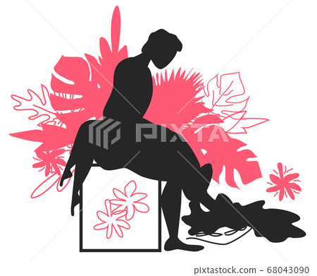 Kama Sutra, a man and a woman have sex. The art of 68043090