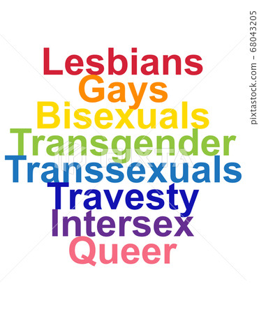 LGBT concept, motivating phrase in the colors of 68043205