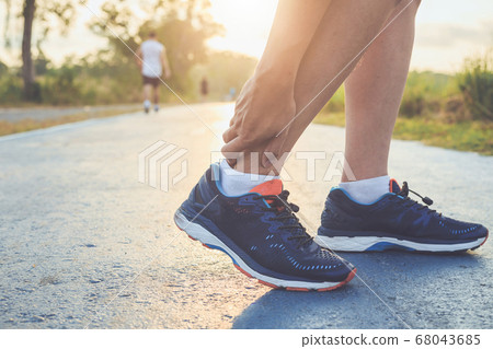 Injury from workout concept 68043685