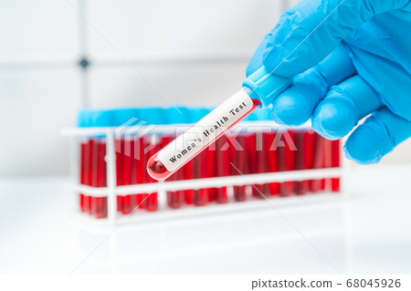 Blood sample test tube in doctor hand for Blood sample test tube in doctor hand for 68045926