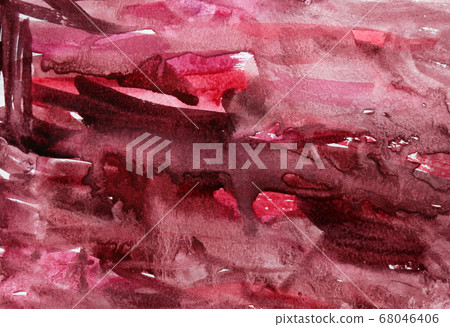 Abstract pink and burgundy watercolor on paper Abstract pink and burgundy watercolor on paper 68046406