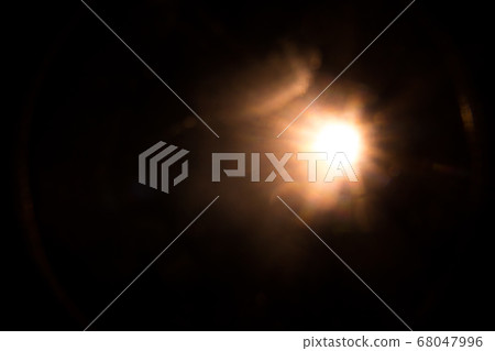 digital lens flare in black bacground horizontal frame. digital lens flare in black bacground horizontal frame. 68047996