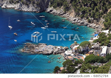 Capri island, view of Marina Piccola bay 68052784
