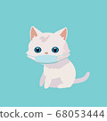 face mask cartoon animal illustration. 68053444