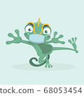 face mask cartoon animal illustration. 68053454