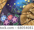 Sudare and Folding Fan-Japanese summer tradition 68054081