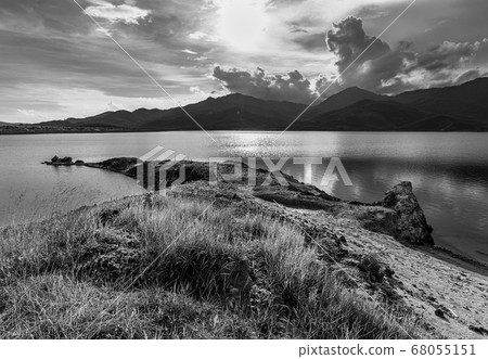 View of landscape nature and river, Black and View of landscape nature and river, Black and 68055151