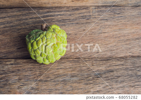 Cherimoya fruit on the table, ready to be eaten 68055282