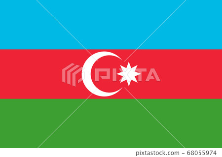 National flag of the Azerbaijan. The main symbol 68055974