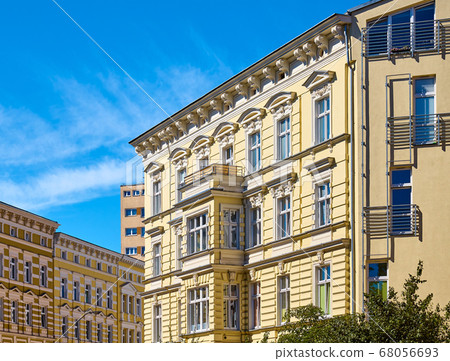 Old tenement houses on Slaska Street in Szczecin, 68056693