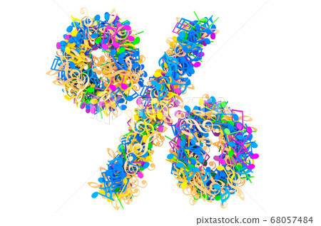 Percent sign from colored musical notes Percent sign from colored musical notes 68057484