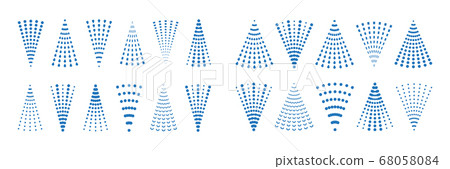Spray icons set. Fluid, air spray symbol 68058084