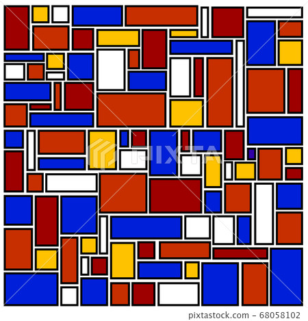 具有許多正方形的幾何圖案背景材料 68058102