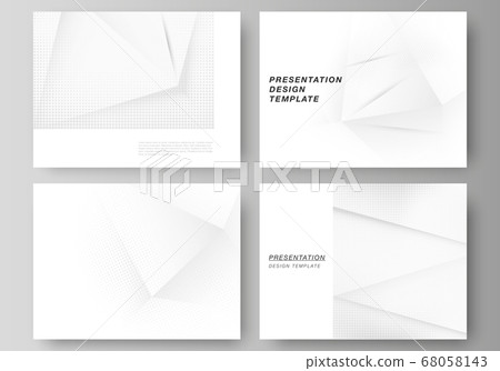 Vector layout of the presentation slides design business templates, multipurpose template for presentation brochure, brochure cover. Halftone effect decoration with dots. Dotted pop art pattern. Vector layout of the presentation slides design business templates, multipurpose template for presentation brochure, brochure cover. Halftone effect decoration with dots. Dotted pop art pattern. 68058143