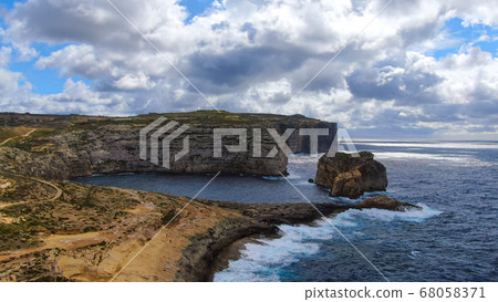 Amazing Dwerja Bay at the coast of Gozo Malta 68058371