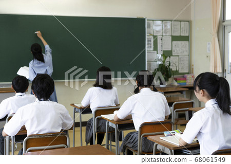Junior high school class scene Junior high school class scene 68061549
