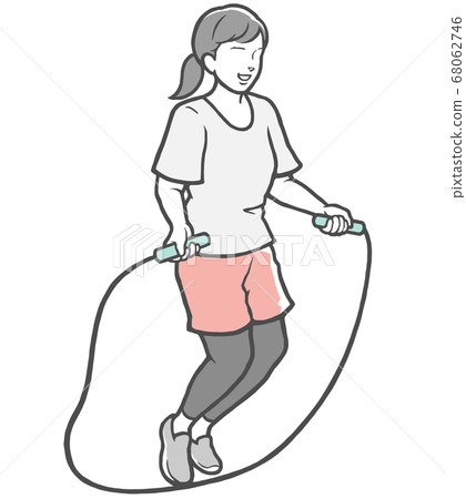 A young woman who jumps 68062746