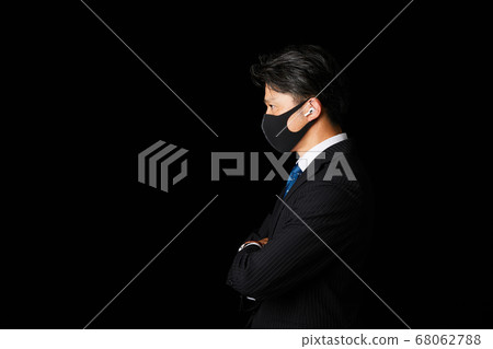 Middle businessman with a mask 68062788