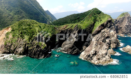 Aerial view of the Honohoshi coast of Amami Oshima Aerial view of the Honohoshi coast of Amami Oshima 68062851
