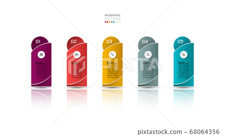 Vector new design of square has five option that Vector new design of square has five option that 68064356