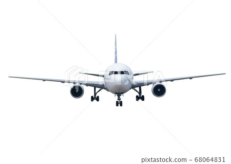Front of real plane aircraft, isolated on white 68064831