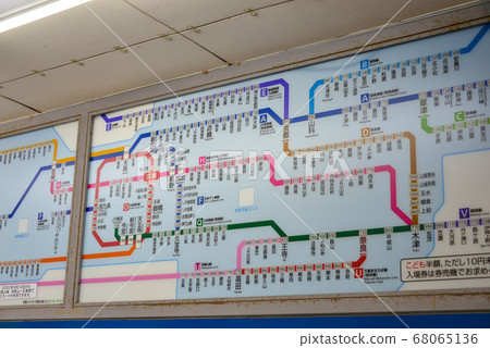 JR Kyobashi Station ticket fare table 68065136