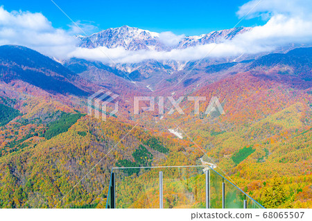 從白馬山港看到的秋天白馬三山[長野縣] 68065507
