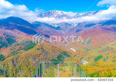 從白馬山港看到的秋天白馬三山[長野縣] 68065508