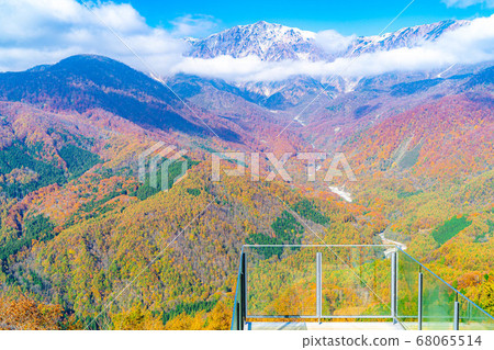 從白馬山港看到的秋天白馬三山[長野縣] 68065514