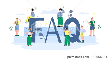 FAQ questionnaire and information for users vector illustration isolated. 68066361