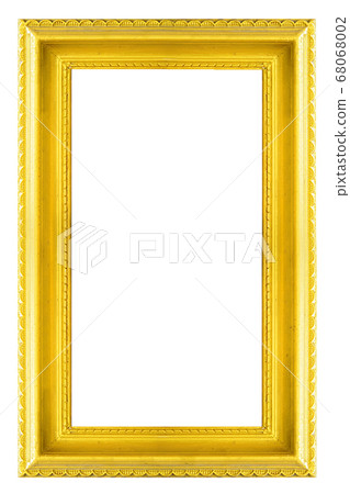 gold picture frame isolated. 68068002
