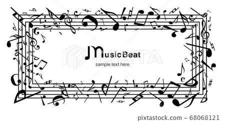 音符音樂音樂背景矢量圖黑色和白色抽象 音符音樂音樂背景矢量圖黑色和白色抽象 68068121