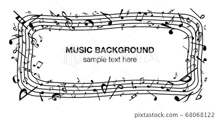 Music note music music background vector illustration black and white abstract 68068122