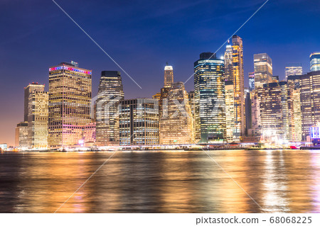 《紐約》曼哈頓夜景，布魯克林大橋公園 68068225