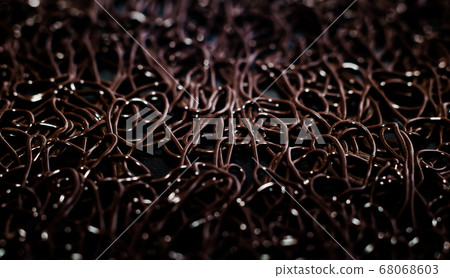 texture pattern of dark brown rubber on a black texture pattern of dark brown rubber on a black 68068603