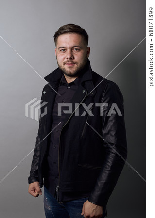 Confident Male Looks Straight. Concept Leadership, Success, Achievement Goals Confident Male Looks Straight. Concept Leadership, Success, Achievement Goals 68071899