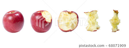 Apple biting (apple with healthy teeth) 68071909