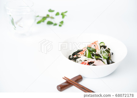 Vinegared dish with crab kanikama, cucumber and 68072178