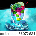 Realistic illustration of colorful jelly punch 68072684