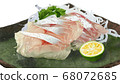 Realistic illustration of fresh white sashimi 68072685