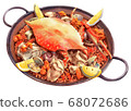 Illustration of blue crab paella 68072686