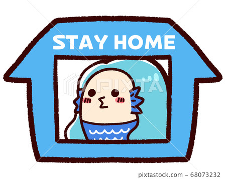 Amabier和STAY HOME藍色 68073232