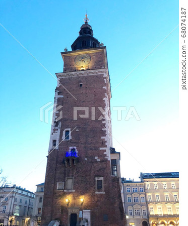 Tower of Old Town Hall in Krakow, Poland 68074187