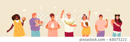 Children with food and drinks Children with food and drinks 68075221