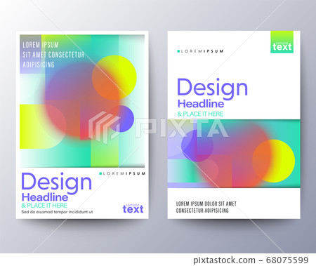 Flyer or Poster design with abstract vivid colors 68075599