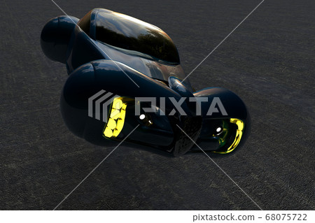 Futuristic fantastic car 003 68075722